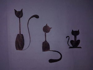 Abstract cat art